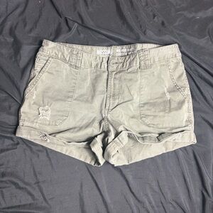 Vintage Distressed Mossimo Supply Co. Mid Rise Shorts in army green